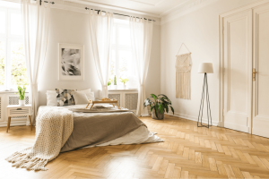 Cosy bedroom flooring
