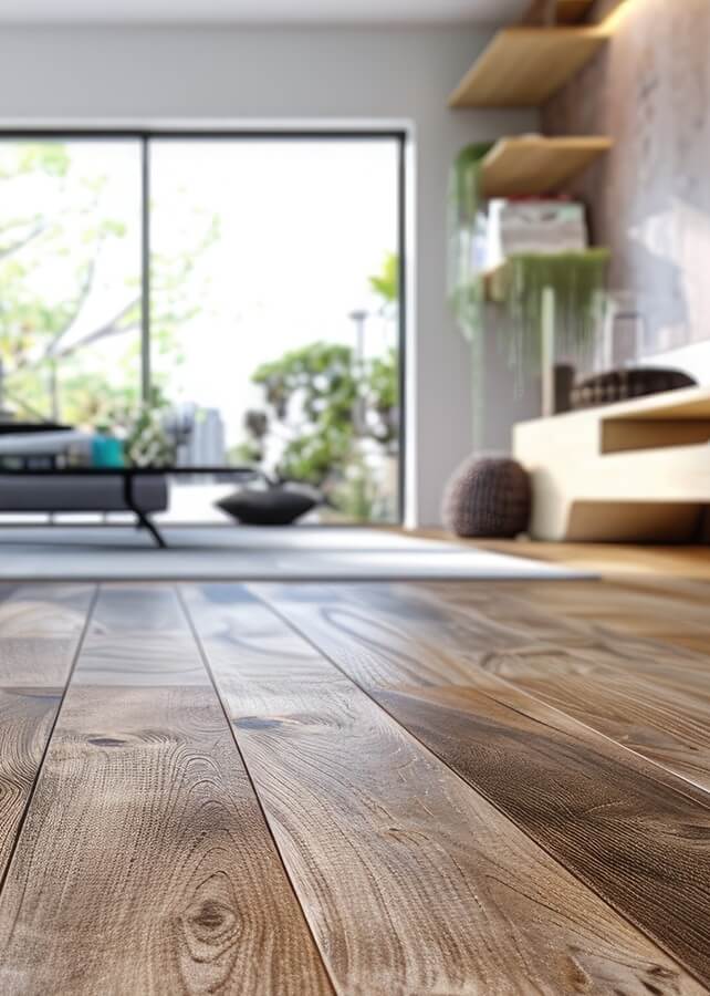 Close up of hard flooring